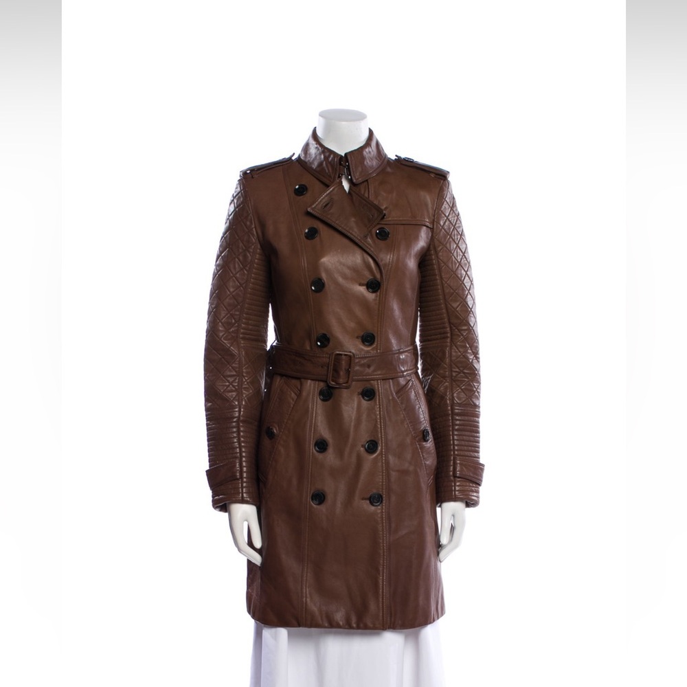 Burberry lamp leather coat usa 4